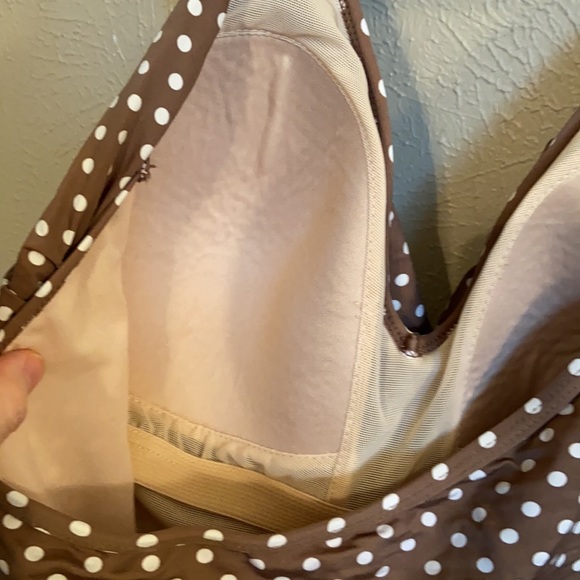 Old Navy brown polka dot swimsuit size 1X - Picture 3 of 4